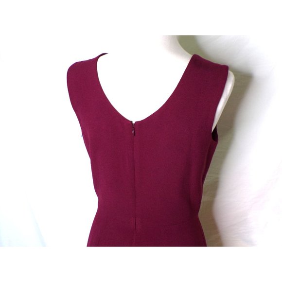 DRESS THE POPULATION Plunge Sandra Trumpet Gown Dress Burgundy Medium 6 NEW - Picture 11 of 12
